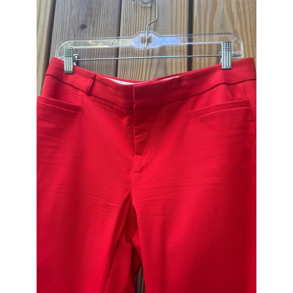 Banana Republic Sloan Pants Size 10 Tomato Red Ankle Slim Stretch Trousers - Picture 4 of 9